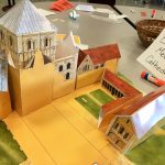 Image of a paper model of a medieval town